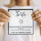 To Wife - Love Knot Necklace - I Love You Forever - White Card