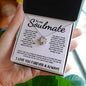 To My Soulmate - Love Knot Necklace - The Day I Met You - White Card