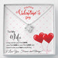 To My Wife - Love Knot Necklace - Red Balloons