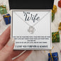 To Wife - Love Knot Necklace - I Love You Forever - White Card
