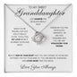 To My Granddaughter - Love Knot Necklace - Straighten Your Crown