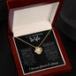 To My Smokin Hot Wife - Love Knot Necklace - Black Card