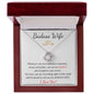 Badass Wife - Love Knot Necklace - White Card