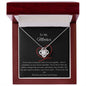 To My Mother - Perfect Pair Necklace - Red Heart/Black Card
