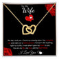 To My Wife - Interlocking Hearts Necklace - Puzzle Piece