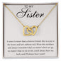 To My Sister - Interlocking Hearts Necklace - Love Without End