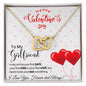 To My Girlfriend - Interlocking Hearts Necklace - Red Balloons