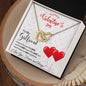 To My Girlfriend - Interlocking Hearts Necklace - Red Balloons