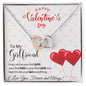 To My Girlfriend - Interlocking Hearts Necklace - Red Balloons