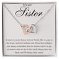 To My Sister - Interlocking Hearts Necklace - Love Without End