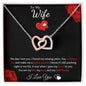 To My Wife - Interlocking Hearts Necklace - Puzzle Piece