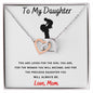 To My Daughter - Interlocking Hearts Necklace Mother & Daughter Cutout - PopGifts