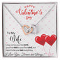 To My Wife - Interlocking Hearts Necklace - Red Balloons