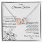To My Chosen Sister - Interlocking Hearts Necklace - White