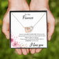 To My Fiance -  Interlocking Hearts - Till The End - White Card