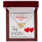 To My Wife - Interlocking Hearts Necklace - Red Balloons