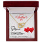 To My Girlfriend - Interlocking Hearts Necklace - Red Balloons