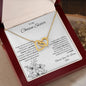 To My Chosen Sister - Interlocking Hearts Necklace - White