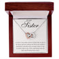 To My Sister - Interlocking Hearts Necklace - Love Without End