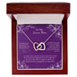 To My Bonus Mom - The Gift of You - Interlocking Hearts Necklace