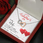 To My Wife - Interlocking Hearts Necklace - Red Balloons