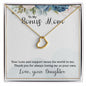 To My Bonus Mom - Delicate Heart Necklace