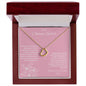 To My Chosen Sister - Delicate Heart Necklace - Pink