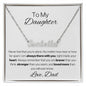 TO My Daughter, Love Dad - Custom Name Necklace