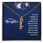 To My Daughter - Vertical Name Necklace - Dream Big