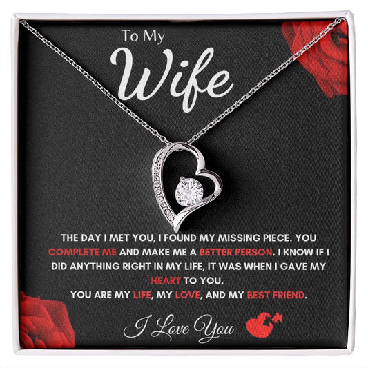 To My Wife - Forever Love Necklace - Missing Piece