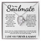 To My Soulmate - Forever Love Necklace - The Day I Met You - White Card