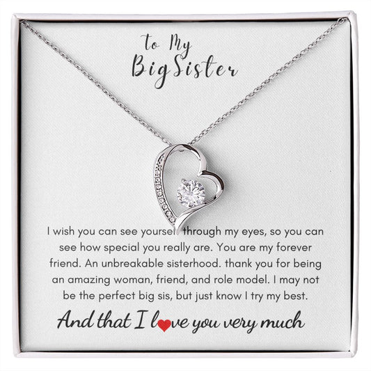 To My Big Sister - Forever Love Necklace - Unbreakable