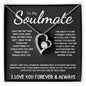 To My Soulmate - Forever Love Necklace - The Day I Met You - Black Card