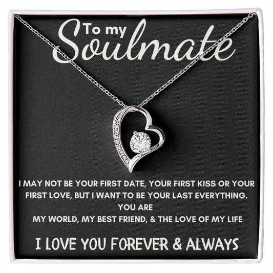To My Soulmate - Forever Love - Love of My Life Necklace - Black Card