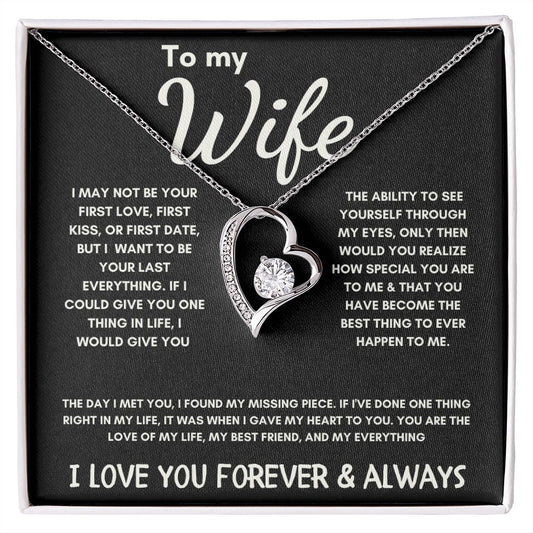 To My Wife - Forever Love Necklace - The Day I Met You - Black Card