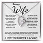 To My Wife - Forever Love Necklace - The Day I Met You - White Card