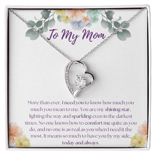 To My Mom - Shining Star - Forever Love Necklace