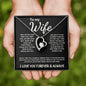To My Wife - Forever Love Necklace - The Day I Met You - Black Card