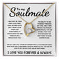 To My Soulmate - Forever Love Necklace - The Day I Met You - White Card