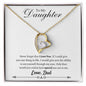 To My Daughter - Never Forget - Love Dad - Forever Love Necklace