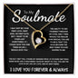 To My Soulmate - Forever Love Necklace - The Day I Met You - Black Card
