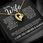 To My Wife - Forever Love Necklace - The Day I Met You - Black Card