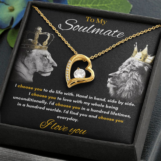To My Soulmate - Forever Love Necklace - Hand in Hand