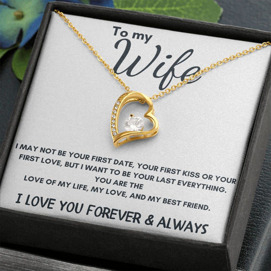 To Wife - Forever Love Necklace - I Love You Forever - White Card