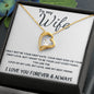 To Wife - Forever Love Necklace - I Love You Forever - White Card