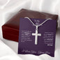 To My Mom - Faith Cross Necklace - Little Boy