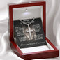 To My Boyfriend - Stainless Steel Cross Necklace - Lion