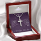 To My Mom - Faith Cross Necklace - Little Boy