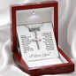 To My Grandson - Faith Cross Necklace - For All the Prayers