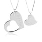 Personalized Mother Daughter/Couple Heart Necklace Set